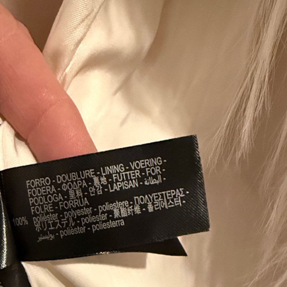 Zara White Faux Fur Jacket - Picture 7 of 8